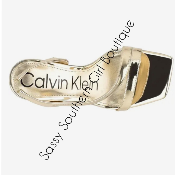 🆕⭐ Calvin Klein gold metallic heels - Picture 4 of 9
